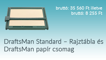 DraftsMan Standard – Rajztábla és DraftsMan papír csomag. bruttó: 7 450 Ft illetve bruttó: 1 670 Ft